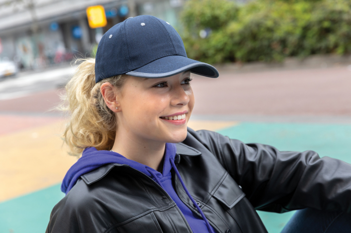 Sapca Impact AWARE™ din bumbac reciclat periat 280 g/m², 6 paneluri contrast [12]