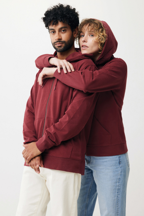 Hanorac unisex IQONIQ Abisko, bumbac organic si reciclat, cu fermoar, 340 GSM [17]