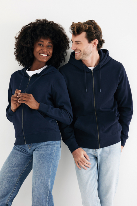 Hanorac unisex IQONIQ Abisko, bumbac organic si reciclat, cu fermoar, 340 GSM [20]