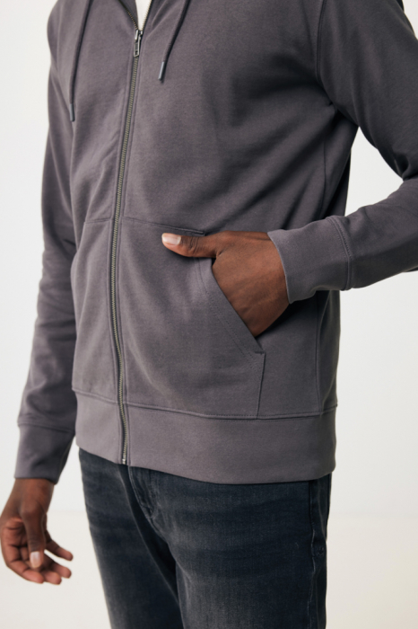 Hanorac unisex IQONIQ Abisko, bumbac organic si reciclat, cu fermoar, 340 GSM [9]