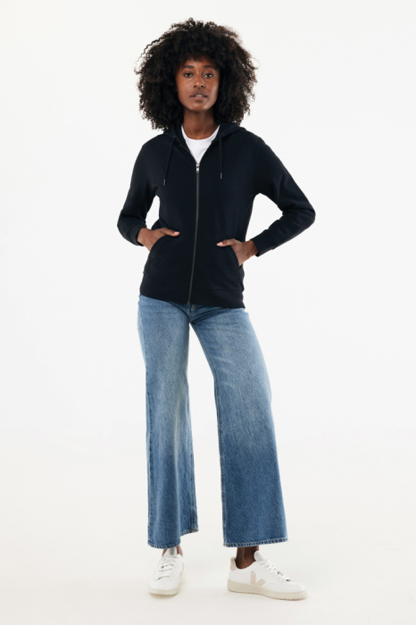 Hanorac unisex IQONIQ Abisko, bumbac organic si reciclat, cu fermoar, 340 GSM [14]