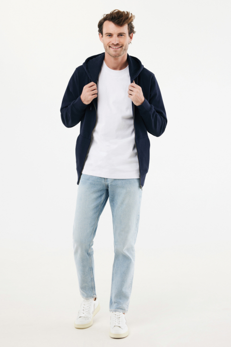 Hanorac unisex IQONIQ Abisko, bumbac organic si reciclat, cu fermoar, 340 GSM [7]