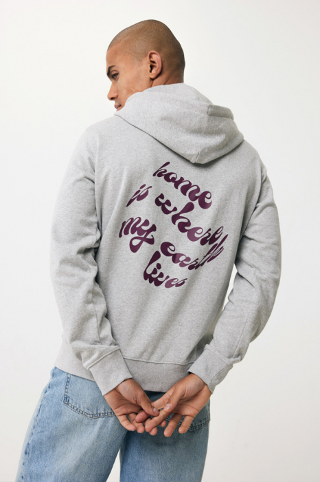 Hanorac unisex IQONIQ Abisko, bumbac organic si reciclat, cu fermoar, 340 GSM [8]