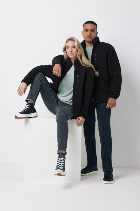 Geaca fleece unisex IQONIQ Diran, poliester reciclat, 320 GSM, croiala relaxata [7]