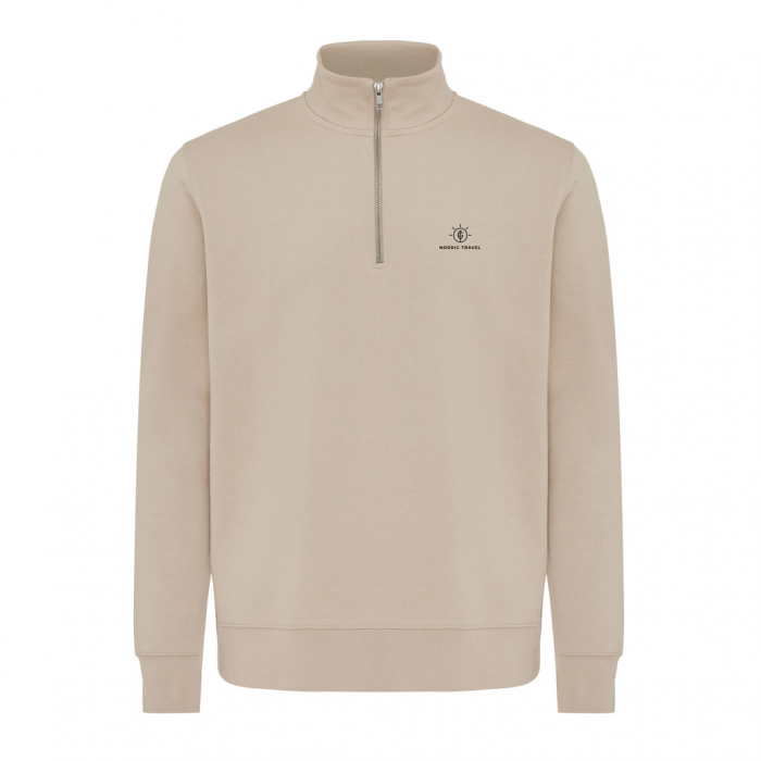 Bluza unisex IQONIQ Elgon, bumbac organic si reciclat, cu fermoar sfert, 300 GSM [4]