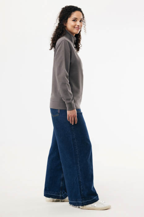 Bluza unisex IQONIQ Elgon, bumbac organic si reciclat, cu fermoar sfert, 300 GSM [12]