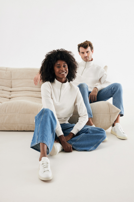 Bluza unisex IQONIQ Elgon, bumbac organic si reciclat, cu fermoar sfert, 300 GSM [21]