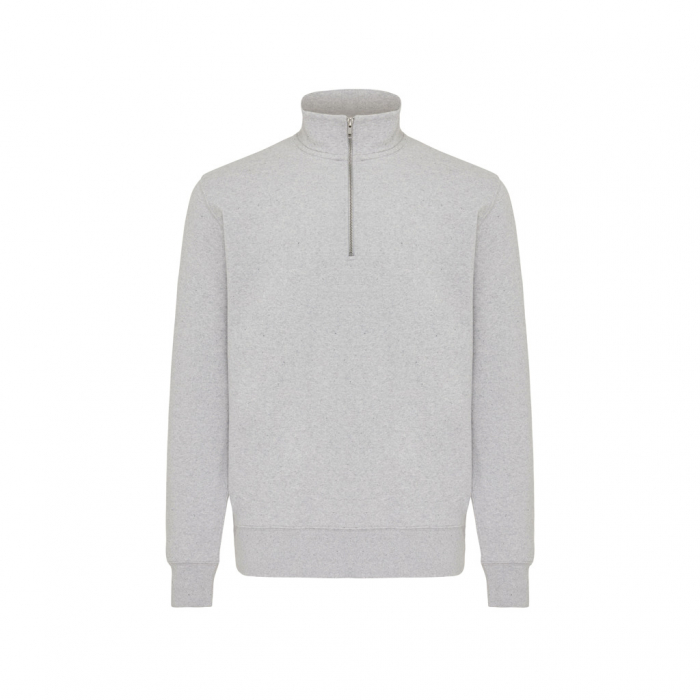 Bluza unisex IQONIQ Elgon, bumbac organic si reciclat, cu fermoar sfert, 300 GSM [1]