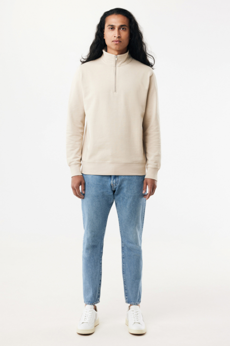 Bluza unisex IQONIQ Elgon, bumbac organic si reciclat, cu fermoar sfert, 300 GSM [11]