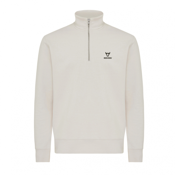 Bluza unisex IQONIQ Elgon, bumbac organic si reciclat, cu fermoar sfert, 300 GSM [4]