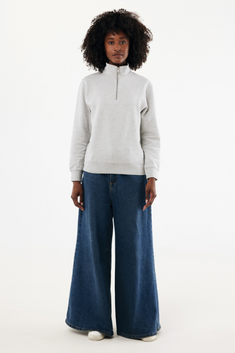 Bluza unisex IQONIQ Elgon, bumbac organic si reciclat, cu fermoar sfert, 300 GSM [11]