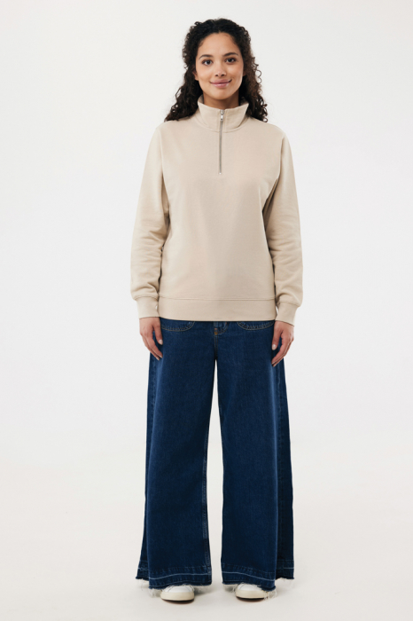 Bluza unisex IQONIQ Elgon, bumbac organic si reciclat, cu fermoar sfert, 300 GSM [6]