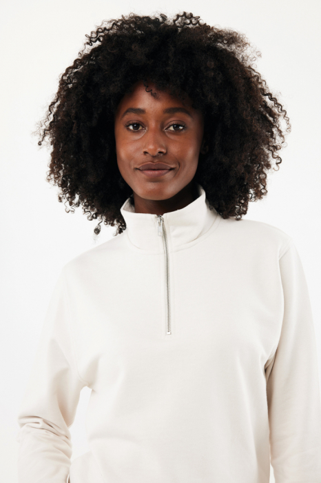 Bluza unisex IQONIQ Elgon, bumbac organic si reciclat, cu fermoar sfert, 300 GSM [19]