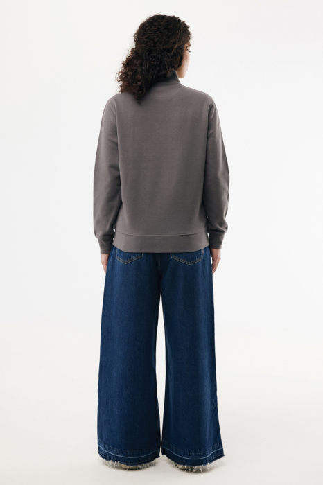 Bluza unisex IQONIQ Elgon, bumbac organic si reciclat, cu fermoar sfert, 300 GSM [13]