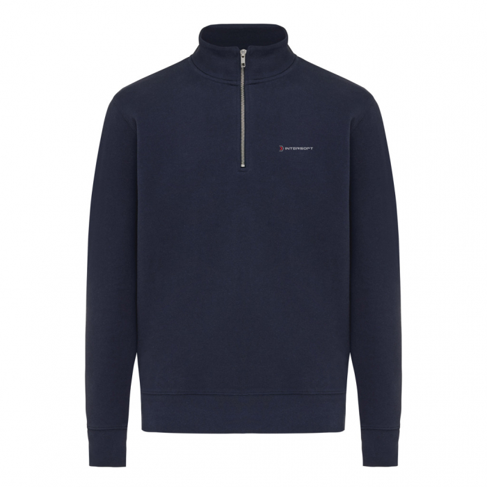 Bluza unisex IQONIQ Elgon, bumbac organic si reciclat, cu fermoar sfert, 300 GSM [4]