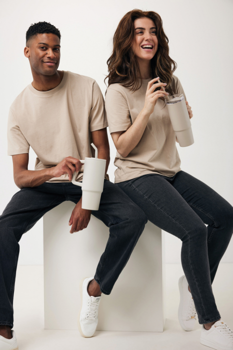 Tricou unisex IQONIQ Kakadu, bumbac reciclat si organic, relaxed fit, 180 GSM [6]