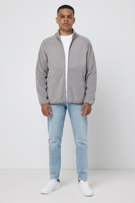 Bluza fleece unisex IQONIQ Talung, poliester reciclat, fermoar complet, 240 GSM [8]