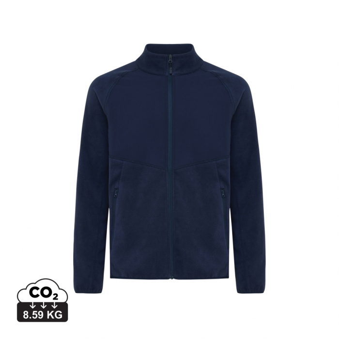 Bluza fleece unisex IQONIQ Talung, poliester reciclat, fermoar complet, 240 GSM [1]