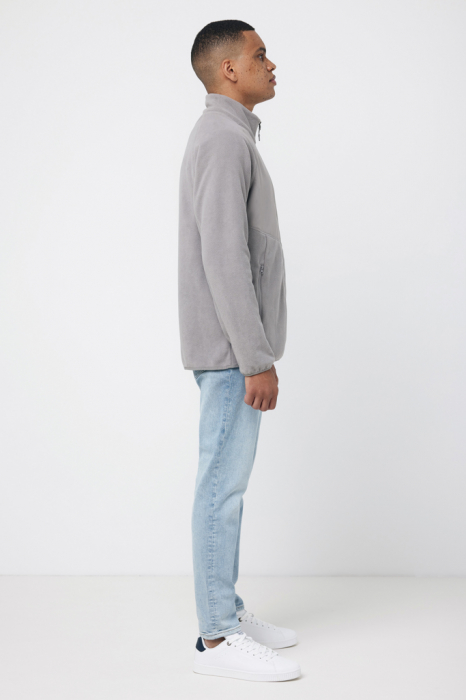 Bluza fleece unisex IQONIQ Talung, poliester reciclat, fermoar complet, 240 GSM [9]