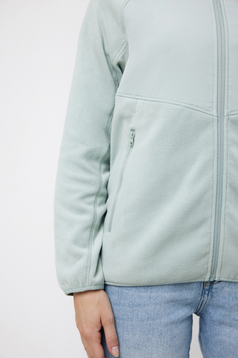 Bluza fleece unisex IQONIQ Talung, poliester reciclat, fermoar complet, 240 GSM [16]