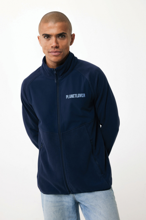 Bluza fleece unisex IQONIQ Talung, poliester reciclat, fermoar complet, 240 GSM [7]