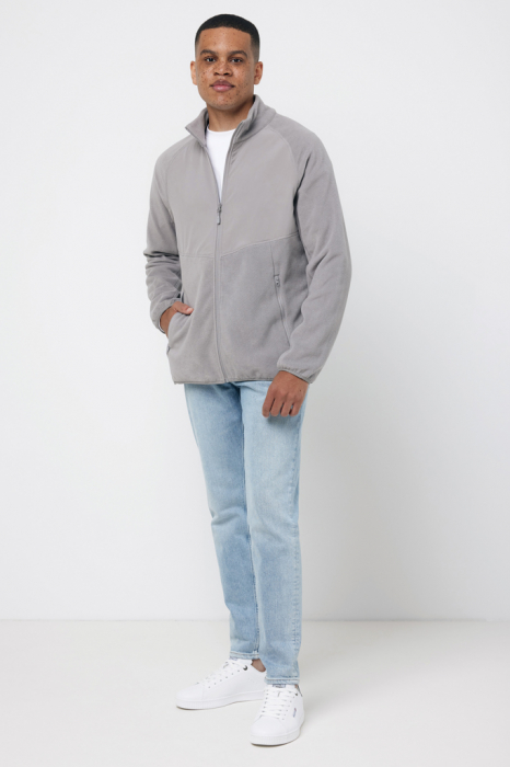 Bluza fleece unisex IQONIQ Talung, poliester reciclat, fermoar complet, 240 GSM [7]