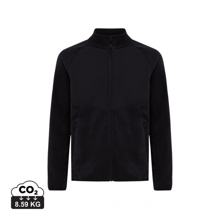 Bluza fleece unisex IQONIQ Talung, poliester reciclat, fermoar complet, 240 GSM [1]