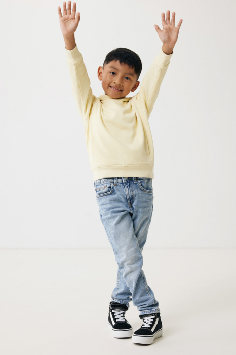 Hanorac copii IQONIQ Yengo, bumbac organic si reciclat, cu buzunare laterale [15]