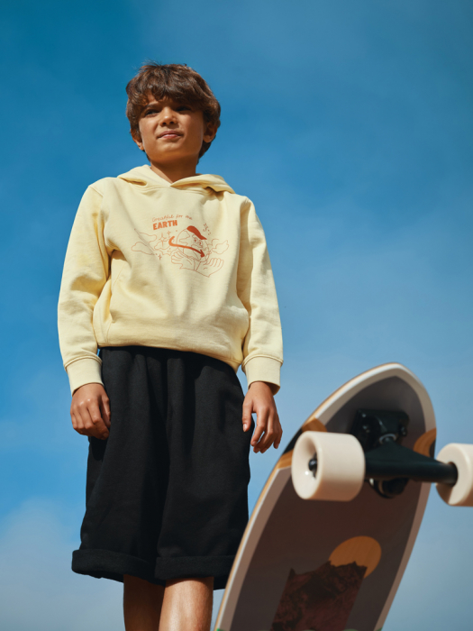 Hanorac copii IQONIQ Yengo, bumbac organic si reciclat, cu buzunare laterale [25]