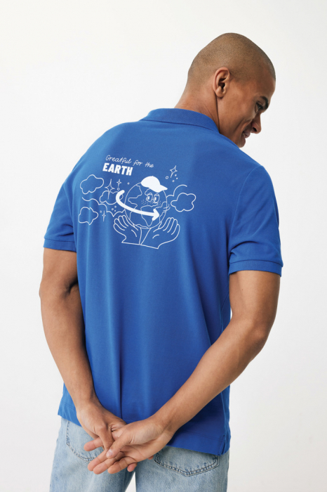 Tricou polo unisex IQONIQ Yosemite, bumbac organic si reciclat, 220 GSM, medium fit [6]