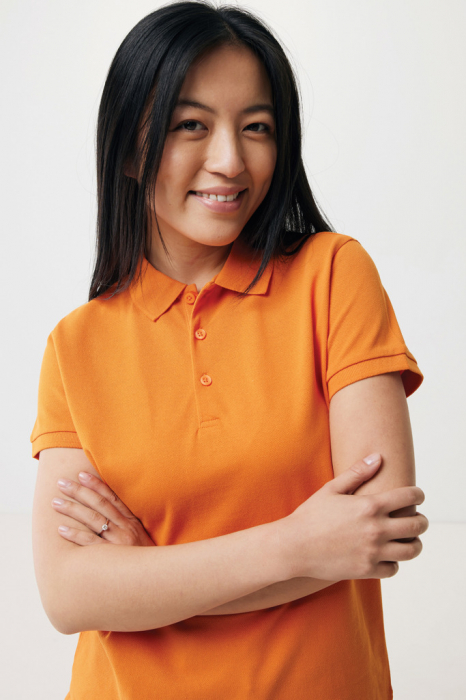 Tricou polo dama IQONIQ Yosemite, bumbac organic si reciclat, 220 GSM, medium fit [9]