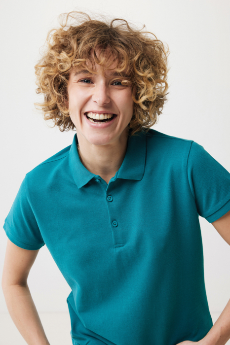 Tricou polo dama IQONIQ Yosemite, bumbac organic si reciclat, 220 GSM, medium fit [8]