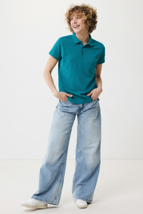 Tricou polo dama IQONIQ Yosemite, bumbac organic si reciclat, 220 GSM, medium fit [5]