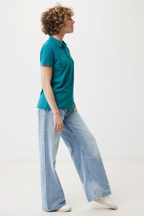 Tricou polo dama IQONIQ Yosemite, bumbac organic si reciclat, 220 GSM, medium fit [7]