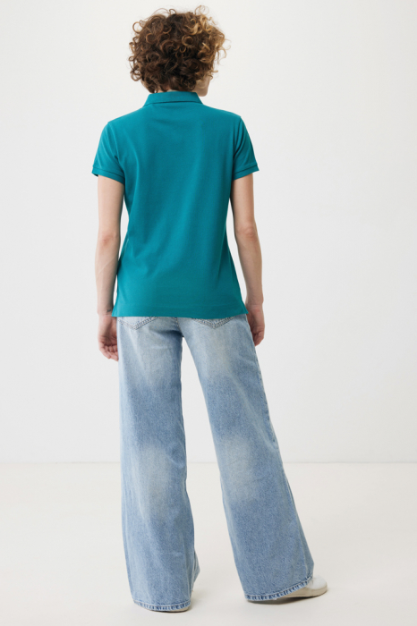 Tricou polo dama IQONIQ Yosemite, bumbac organic si reciclat, 220 GSM, medium fit [6]