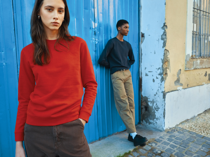 Bluza unisex IQONIQ Zion, bumbac organic si reciclat, guler rotund, 340 GSM [12]