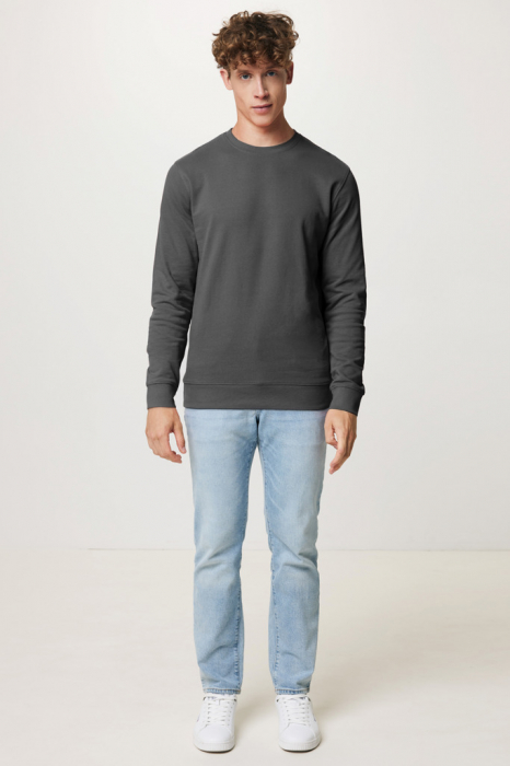 Bluza unisex IQONIQ Zion, bumbac organic si reciclat, guler rotund, 340 GSM [8]