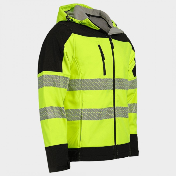 Jacheta softshell HiVis NOBEL PRO 2.0 cu gluga si benzi reflectorizante [3]