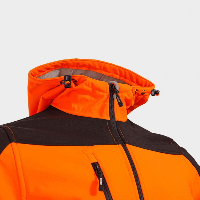 Jacheta softshell HiVis NOBEL PRO 2.0 cu gluga si benzi reflectorizante [5]