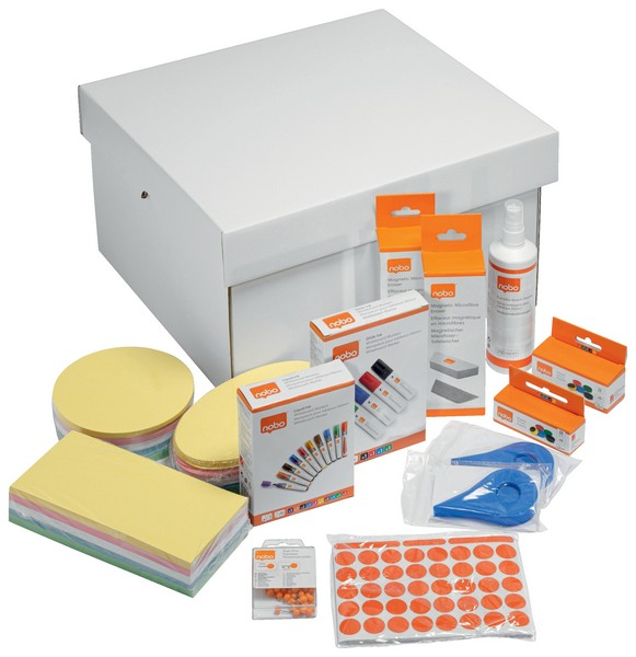 Kit accesorii NOBO Move & Meet, pentru sistemul mobil, include peste 1900 accesorii, printre care 14 markere, 20 magneti, 2 bureti, piuneze si spray de curatare 250 ml [3]