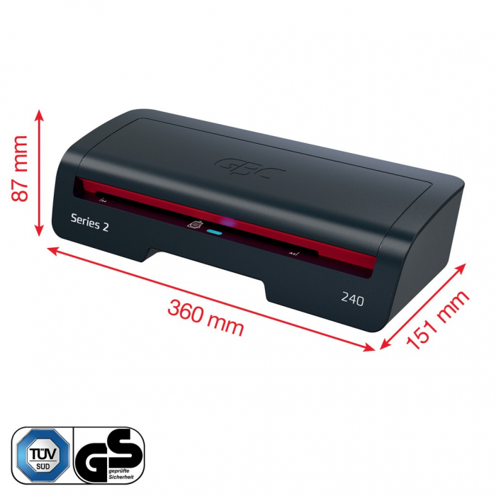 Laminator GBC 240 Home Office, A4, kit folii laminare inclus, negru [7]