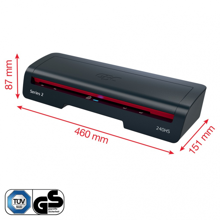 Laminator GBC 240HS Home Office, A3, kit folii laminare inclus, negru [8]