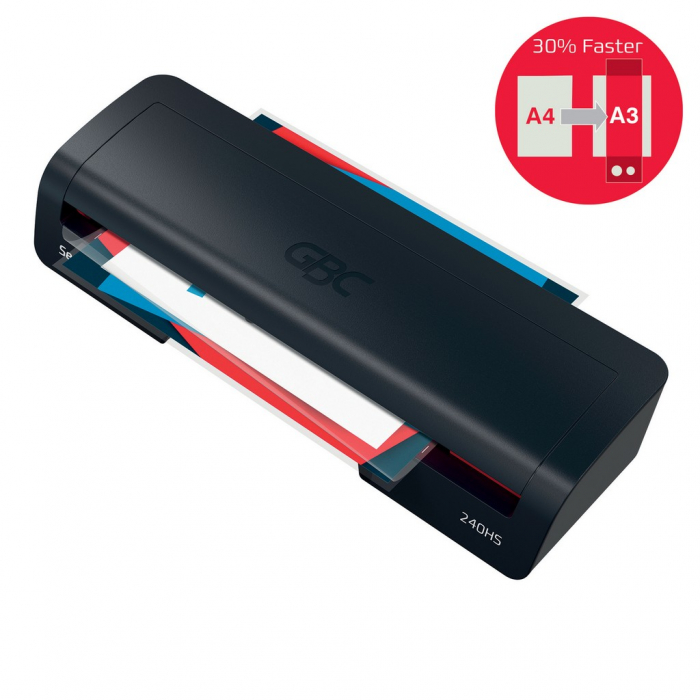 Laminator GBC 240HS Home Office, A3, kit folii laminare inclus, negru [6]