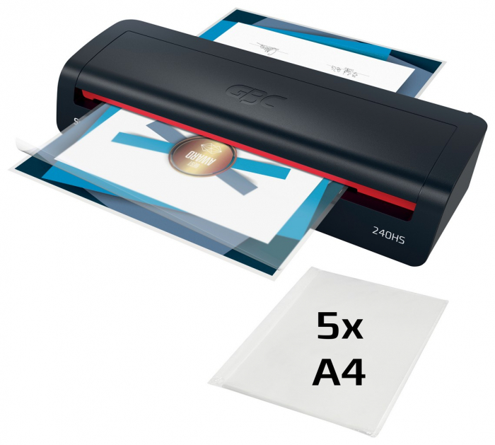 Laminator GBC 240HS Home Office, A3, kit folii laminare inclus, negru [2]