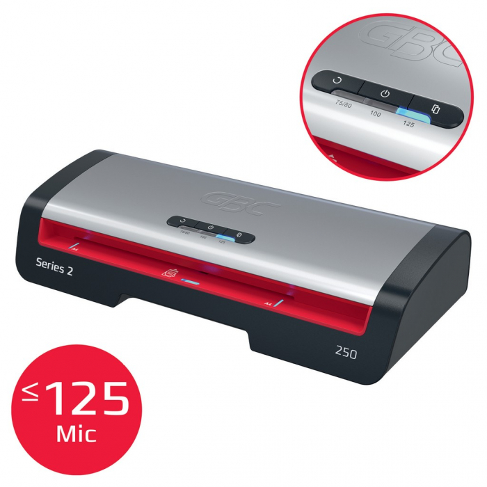 Laminator GBC 250 Office, A4, kit folii laminare inclus, negru-argintiu [5]