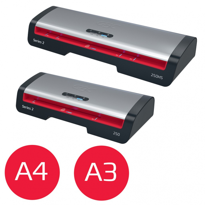 Laminator GBC 250HS Office, A3. kit folii laminare inclus, negru-argintiu [10]