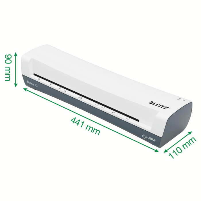 Laminator Leitz iLAM Home, A3, kit folii laminare inclus, alb-gri [3]