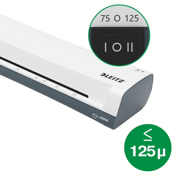 Laminator Leitz iLAM Home, A3, kit folii laminare inclus, alb-gri [5]