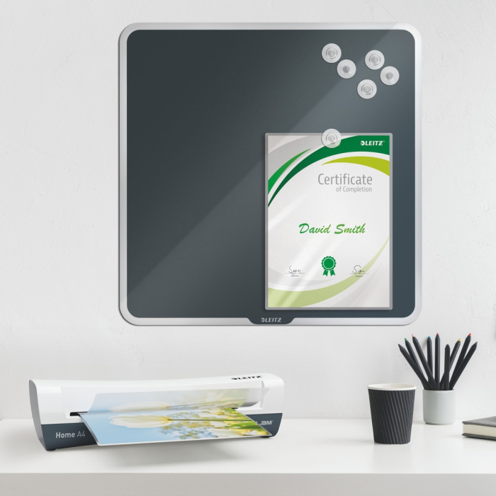 Laminator Leitz iLAM Home, A4, kit folii laminare inclus, alb-gri [6]