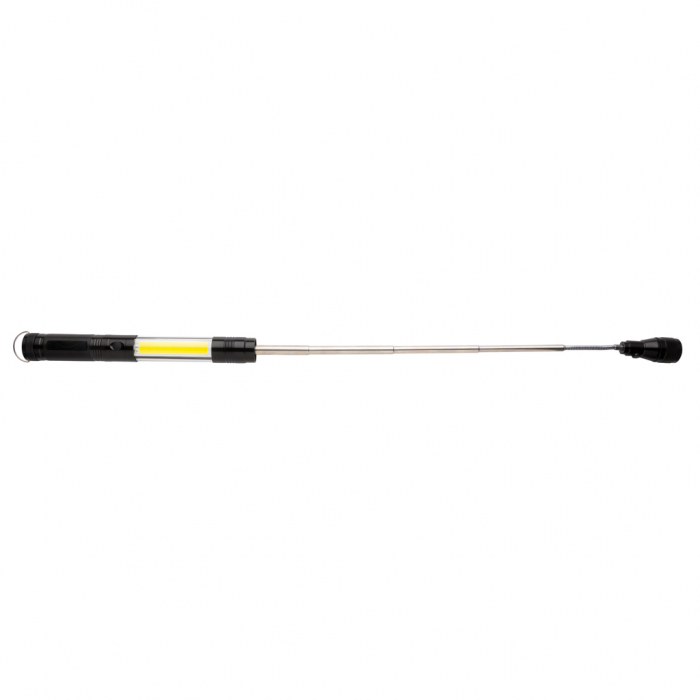 Lanterna telescopica mare COB LED din aluminiu – 260 lumeni, cap flexibil, magnet [4]
